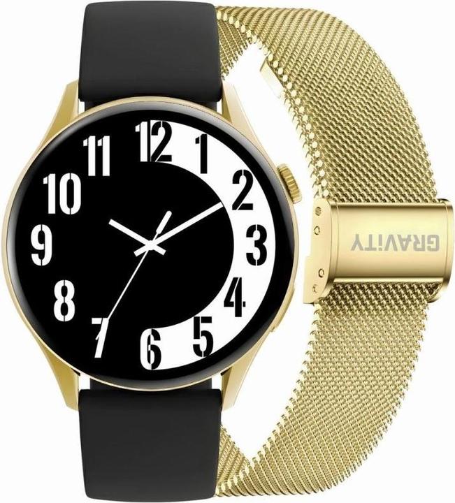 Actual product image Gravity Zegarek damski SMARTWATCH GT11-1 LGD/LGD/BK (45 mm)