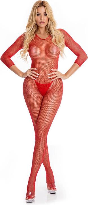 Produktbild Pink Lipstick Risque Crotchless Bodystocking (M, L)