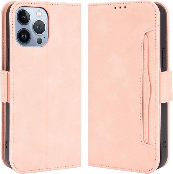 Produktbild Cover-Discount iPhone 14 Pro Max - Etui mit vielen Kartenfächer rosa (Apple iPhone 14 Pro Max)