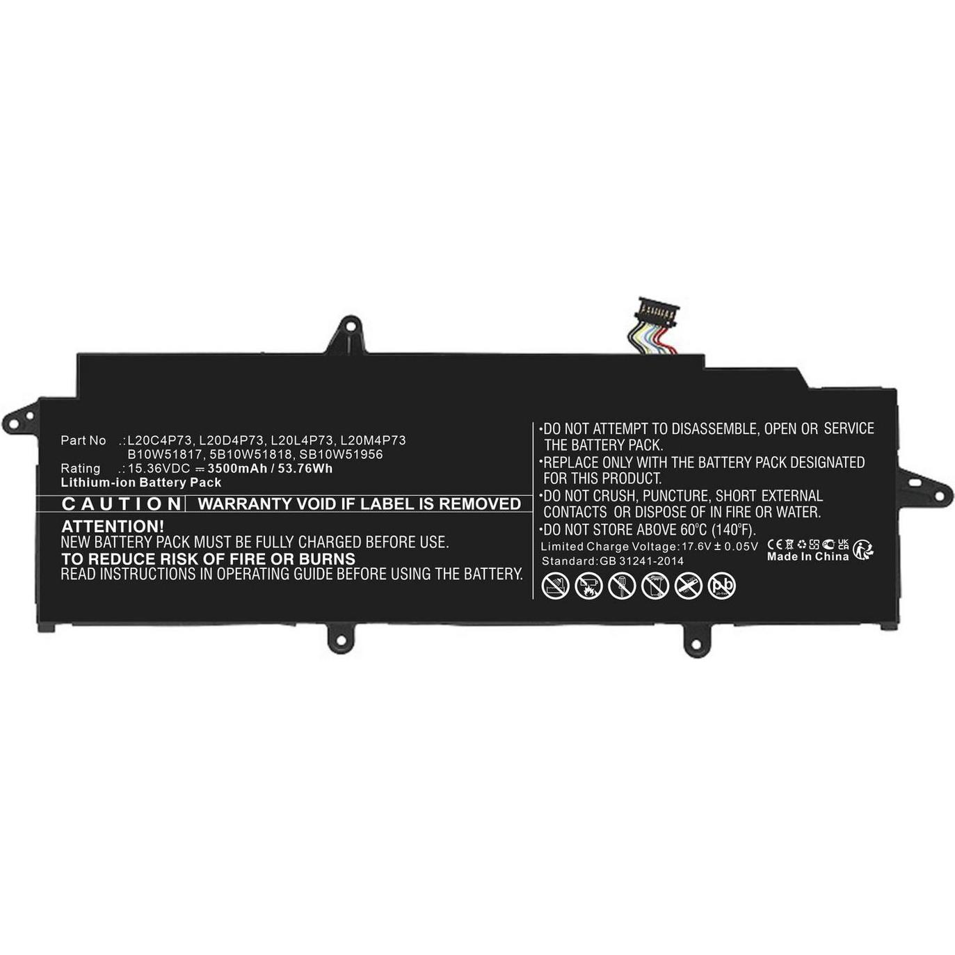 CoreParts Laptop Battery for Lenovo (3500 mAh), Notebook Akku, Schwarz