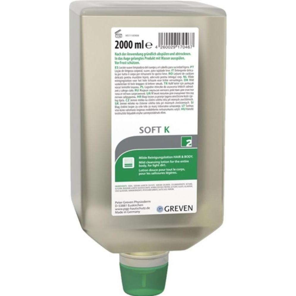 PGP, Duschmittel, Ganzkörperreinigungslotion GREVEN SOFT 2 l Varioflasche (2000 ml)