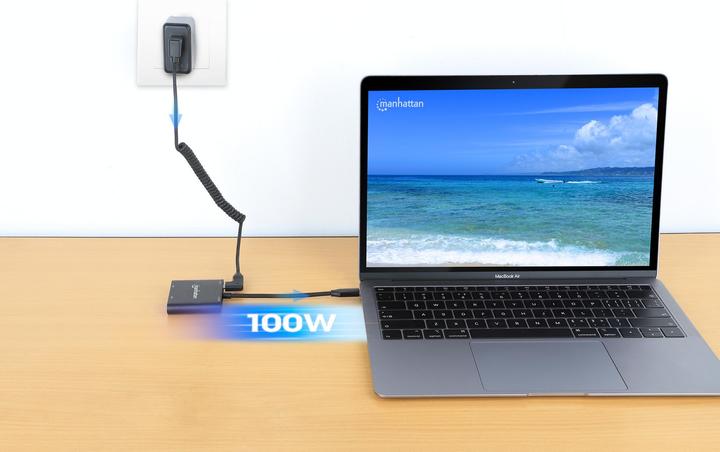 Produktbild Manhattan USB-C PD auf Dual-HDMI-Monitor-Adapter (USB Typ-C, 5.90 cm)
