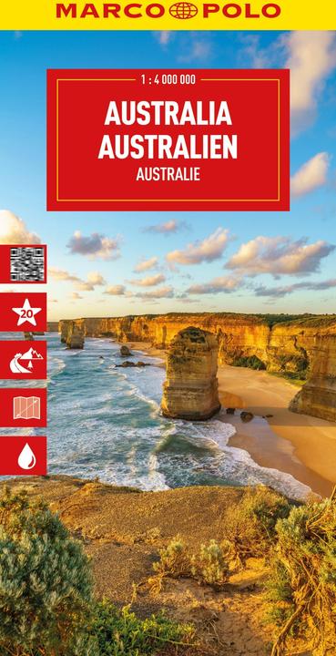Actual product image Reisekarte Australien 1:4 Mio