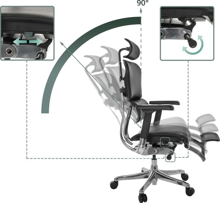 Produktbild Hjh Office Ergohuman Plus Legpro Gen2 (45 - 56 cm)
