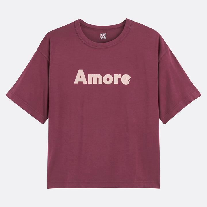 Actual product image La Redoute Collections T-Shirt mit Schriftzug und rundem Ausschnitt (XL)