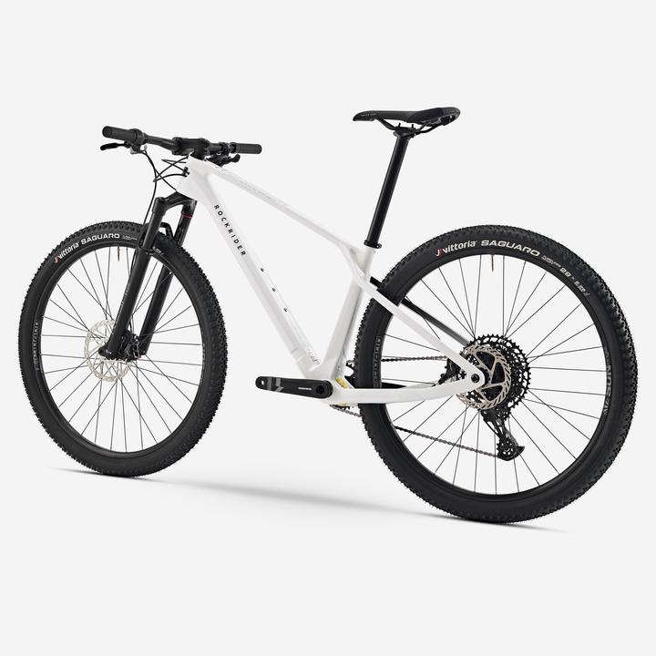 Rockrider Fahrrad Mountainbike Hardtail XC Carbonrahmen Race 900 NX weiss