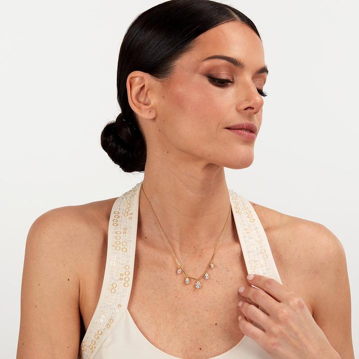 Immagine prodotto Morellato Collana di lusso placcata in oro con zirconi Tesori SAIW207 (Argento 925)