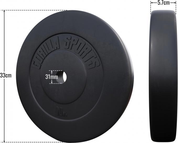 Produktbild Gorilla Sports Hantelscheiben (1 x 10 kg)
