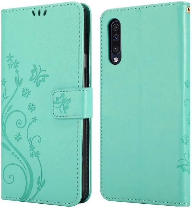 Actual product image Cadorabo Flower Book Cover (Samsung Galaxy A30s, Samsung Galaxy A50)