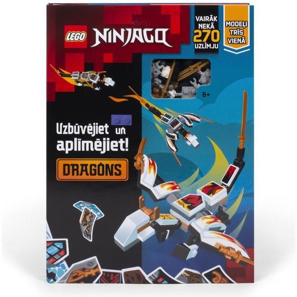 LEGO NINJAGO Activity Book "Build and Stick: Dragons" (In Latvian lang.) (LEGO Ninjago)