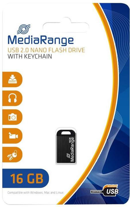 Image du produit MediaRange Clé USB nano (16 Go, USB-A)