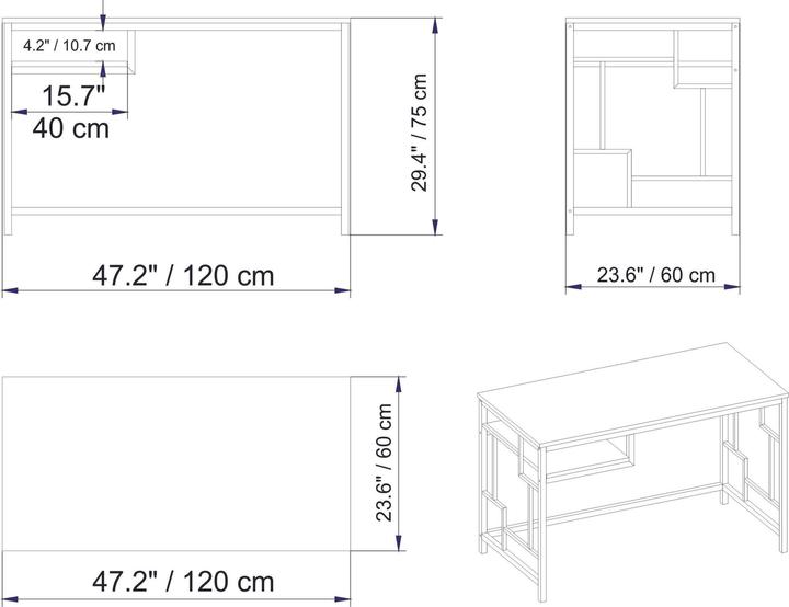 Produktbild Kalune Design Makai (120 x 60 x 75 cm)