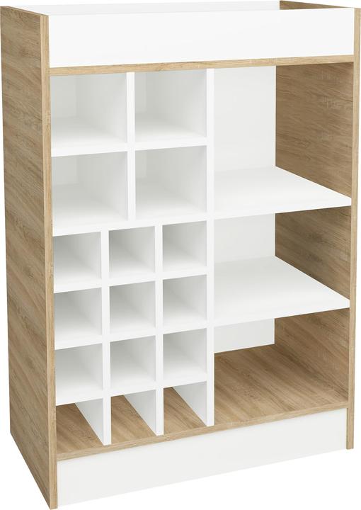 Produktbild VCM Weinschrank | Masse ca. H. 100 x B. 70 x T. 38 cm | Küchenregal | Regal | Weinregal - Esilo (12 Flaschen, 70 x 38 x 100 cm)