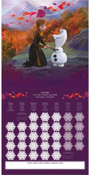Actual product image Frozen 2025 30X30 Brochure Calendar (30 x 30 cm, German)