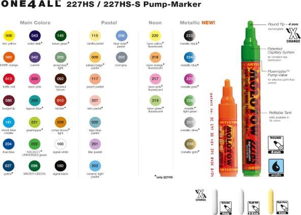 Produktbild Molotow Filzstift One4all 227HS true blue 204 (Echtblau, 4 mm, 1 x)