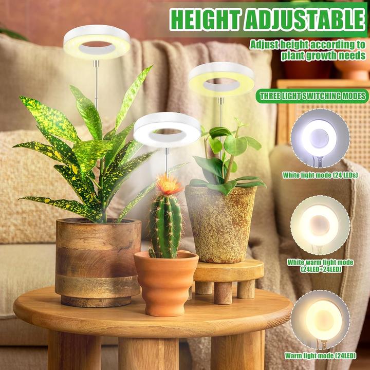 Image du produit ‎Guhaool 2er-Set Pflanzenlampen, höhenverstellbar, Timerfunktion, dimmbar (LED)