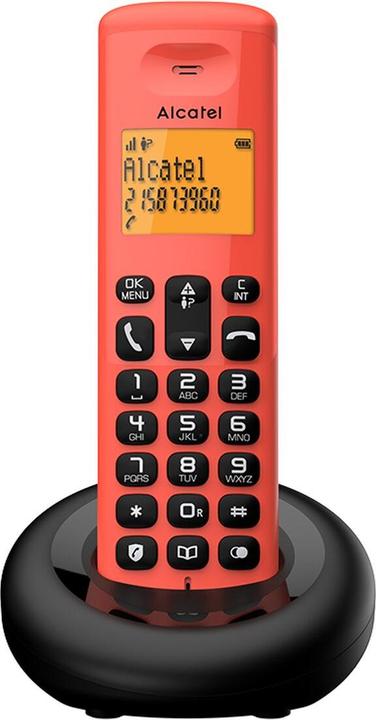 Alcatel E160 Rotes schnurloses DECT-Telefon mit