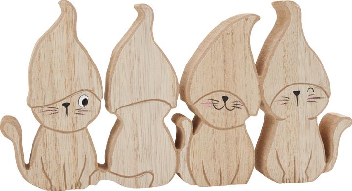 Produktbild VBS Holz-Figur "Freche Katzen"