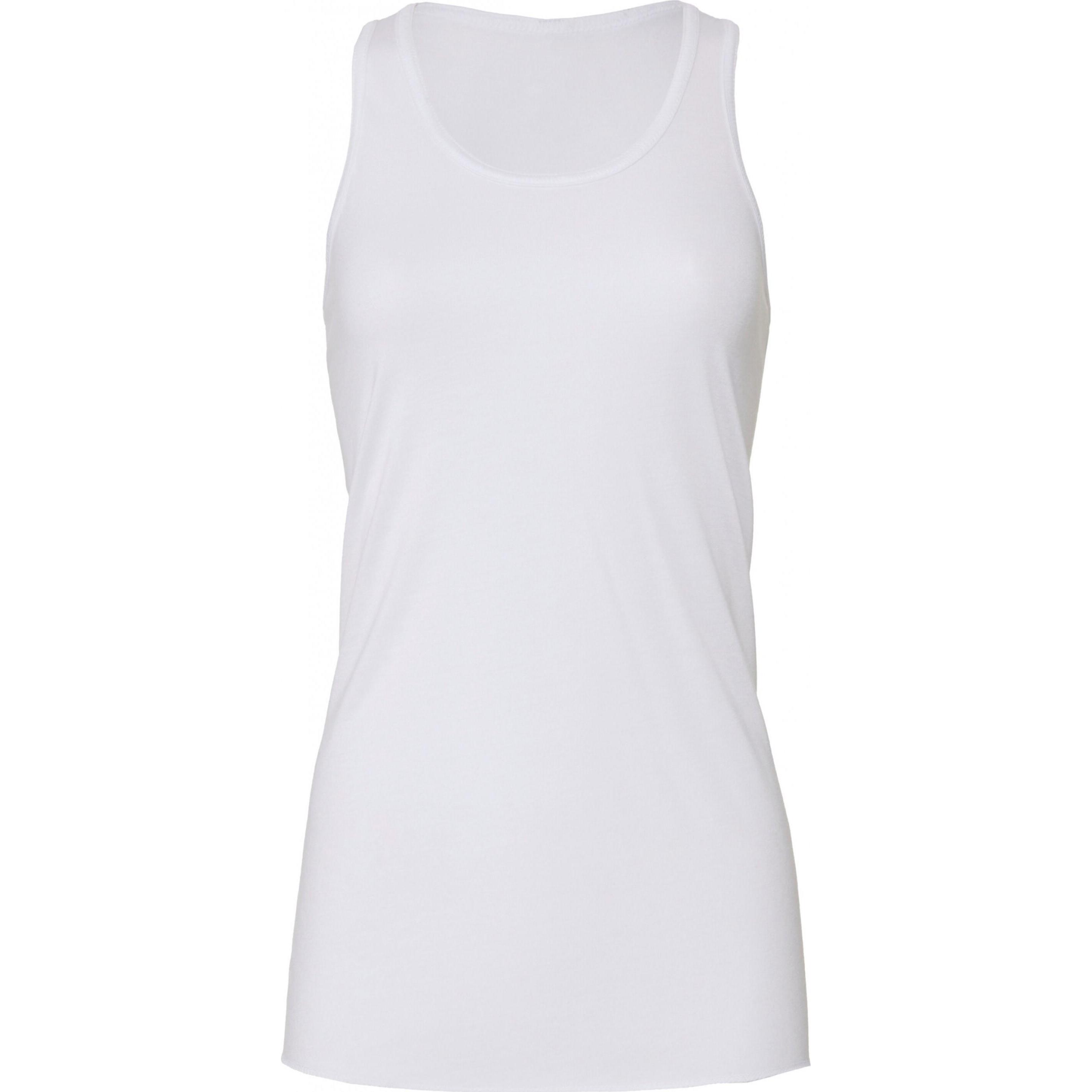 Bella Canvas, Damen, Weste, Women's Flowy Racerback Tank, Weiss, (S)