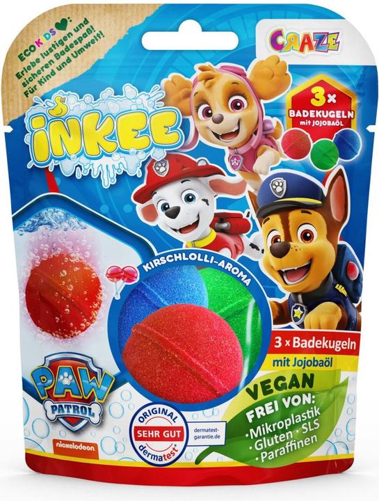 Actual product image Craze Inkee Badekugeln 3er Pack Paw Partol (Bath bombs)