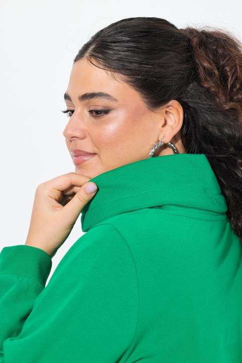 Produktbild Ulla Popken Sweatshirt, Classic Fit, HELLO, Stehkragen (46, 48)
