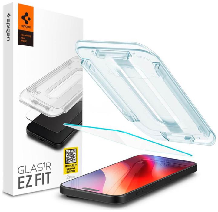 Spigen Glas.TR iPhone 16 Pro "EZ FIT" clear szkło hartowane AGL07935 (1 pièce(s), Apple iPhone 16 Pro)