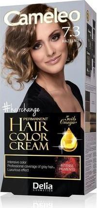 Actual product image Delia Cosmetics Cameleo Permanent Hair Colour Cream Hazelnut Intensive Color & Protection 5 Oils + Omega Plus Acids