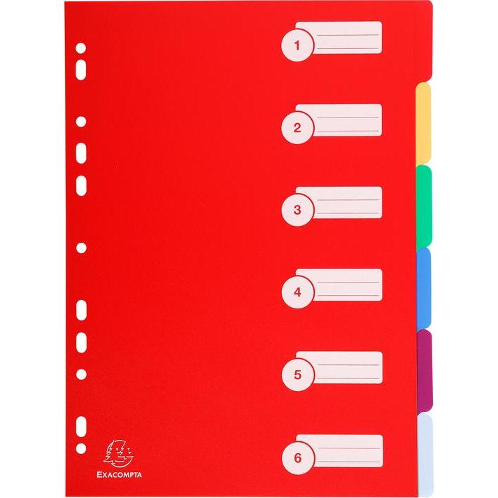 Exacompta, Ordner Zubehör, Blanko-Register - PP fest