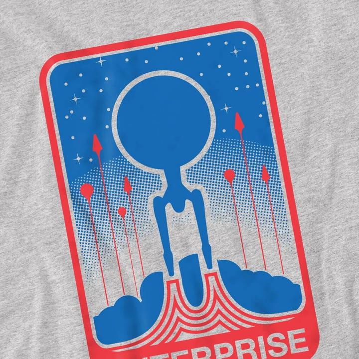 Produktbild Star Trek Beyond Enterprise Patch TShirt meliert (M)