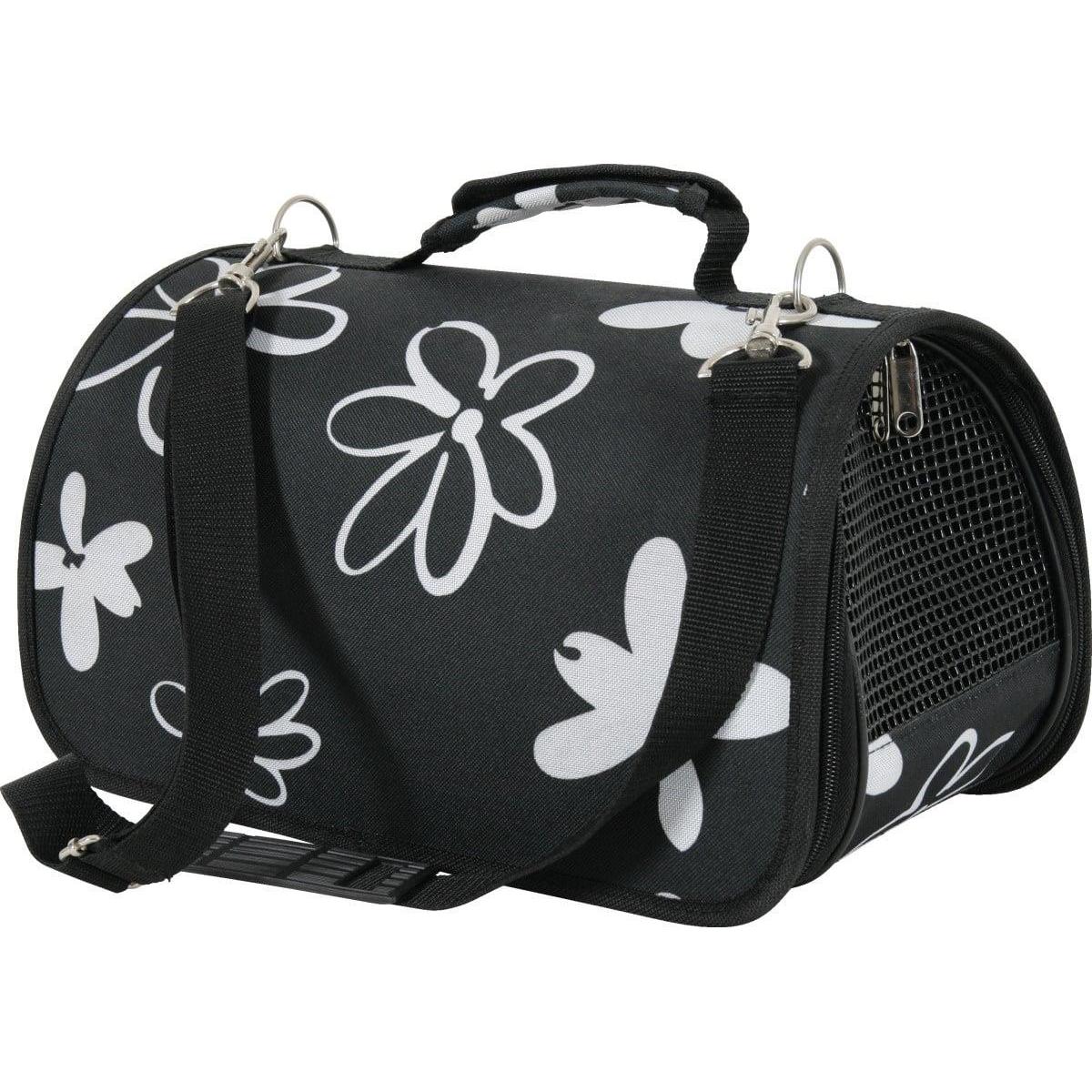 Comparer les prix de Panier de transport Flower. taille S. couleur noir. pour chat ou chien.