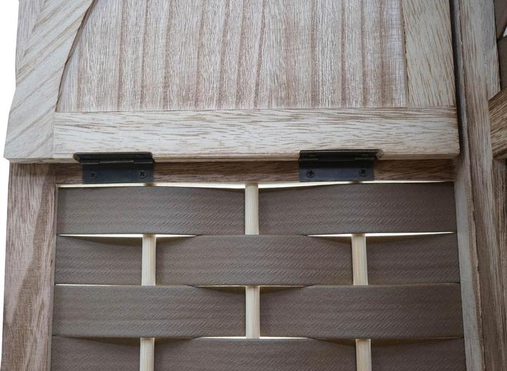 Image du produit Mendler Etagère d'angle HWC-K85, pliable 4 étagères, bois 110cm - marron, tressée marron (110 x 28 x 28 cm)