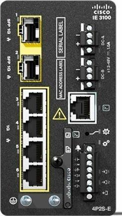 Actual product image Cisco IE3100 W/4GE POE+ 2GE SFP FIXED (6 ports)