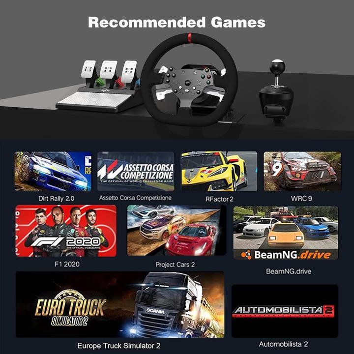 Immagine prodotto PXN Volante da gioco PXN-V10 (PC, PS3, PS4, Switch, Xbox One S, Xbox One X)