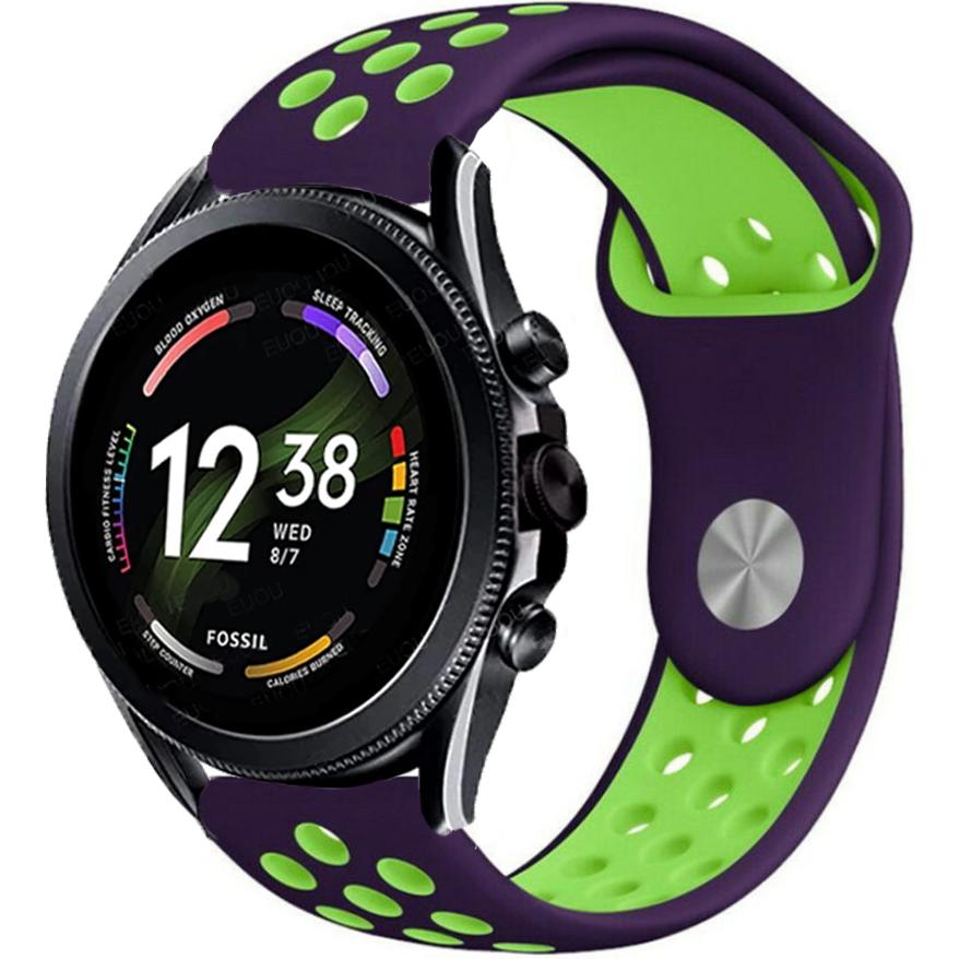 Strap-it Sportarmband (22 mm, Silikon), Uhrenarmband, Mehrfarbig