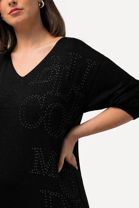 Produktbild Ulla Popken Pullover, Ziersteine, V-Ausschnitt, Langarm (46, 48)