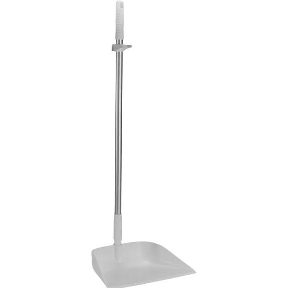 Vikan Vassoio per spazzare, bianco, in alluminio/PP, con manico lungo, Utensili pulizia, Bianco