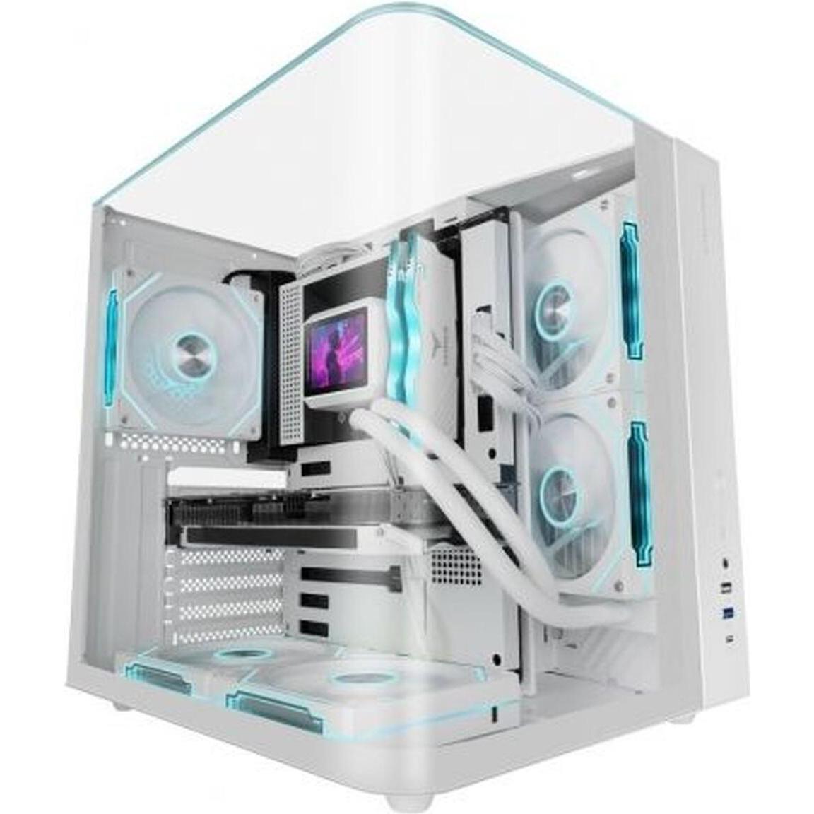 Mars Gaming ATX Semi-Tower Gehäuse MCINFINIOLITEW Weiss (ATX, mATX, Mini-ITX) (MCINFINIOLITEW)