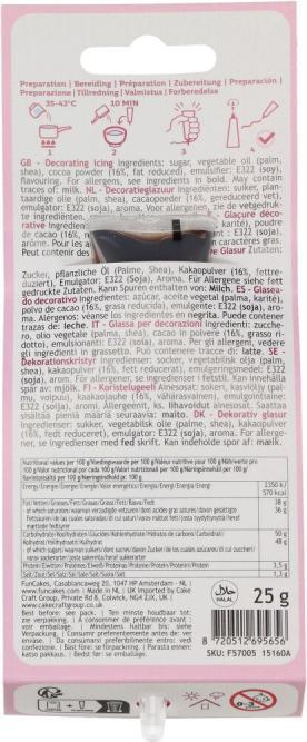 Actual product image FunCakes Schokoladenstift dunkle Schokolade