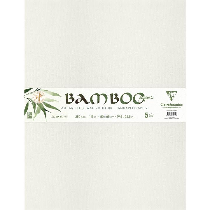 Clairefontaine 5 sheets bamboo paper (250 g/m², 5 x)
