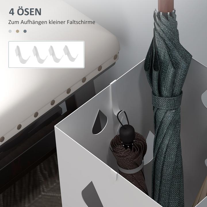Image du produit Homcom Schirmhalter Stahl Weiss