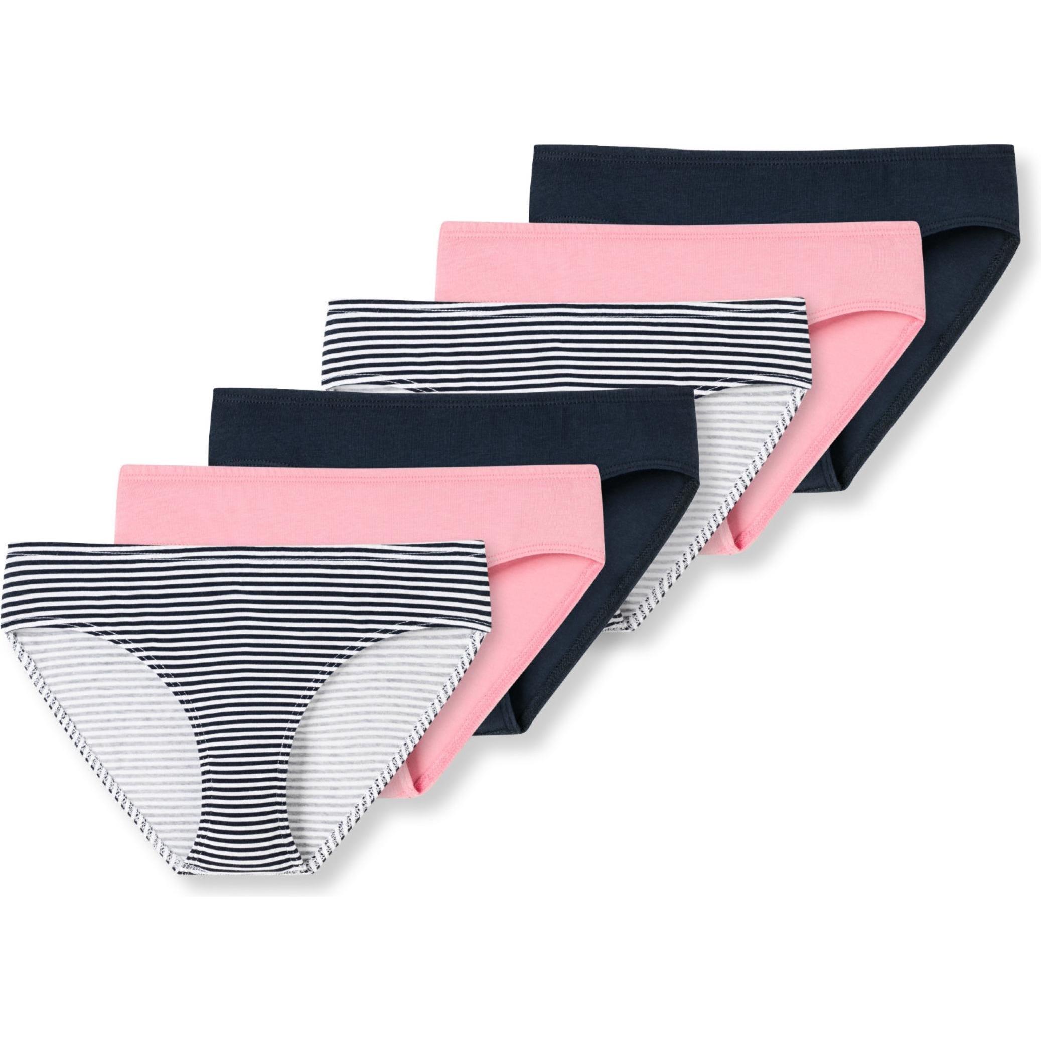 Schiesser, Mädchen, Unterhosen, 6er Pack Teens Girls 95/5 Organic Cotton Slip, Mehrfarbig, (152, 6er Pack)