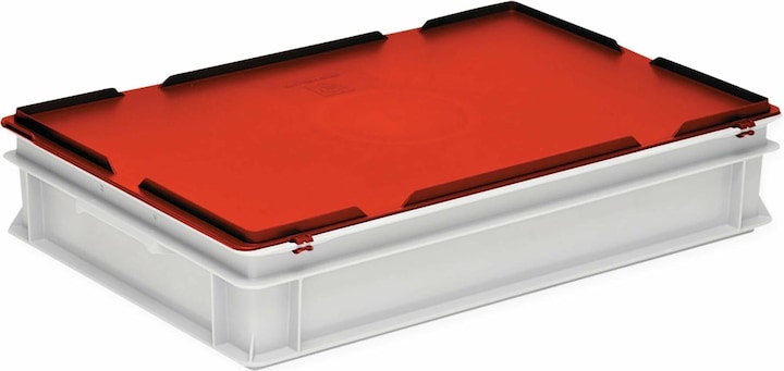 Actual product image Utz Hinged lid RAKO 600 x 400 mm, red (60 x 40 x 3 cm, 6.53 l)