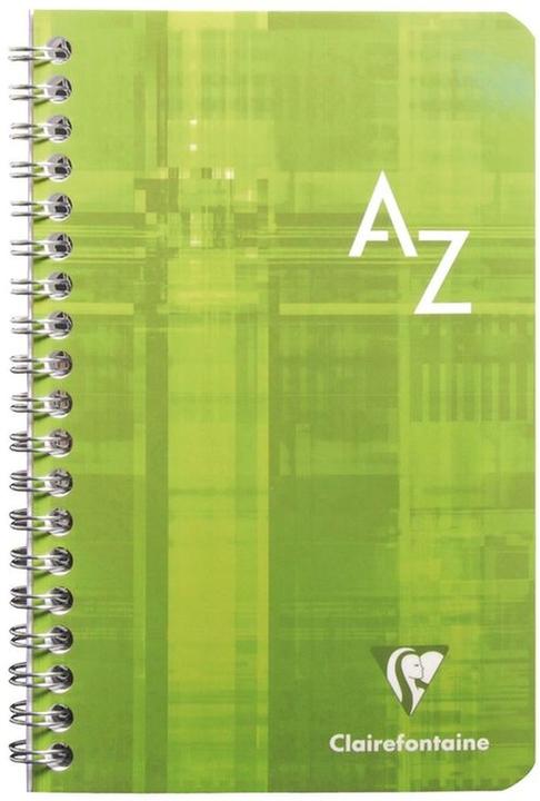 Nutritional values and ingredients Clairefontaine Spiral notebook with index A -Z (Special, Checked, Soft cover)