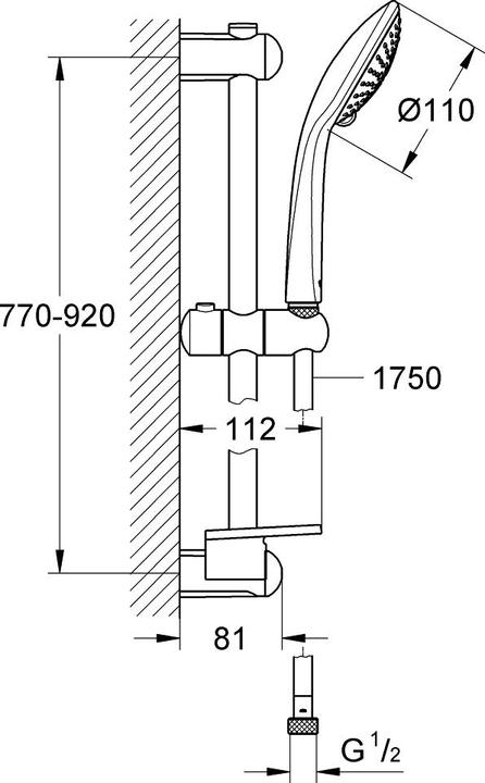 Immagine prodotto Grohe Set di barre doccia EUPHORIA 110 Champagne cromo
