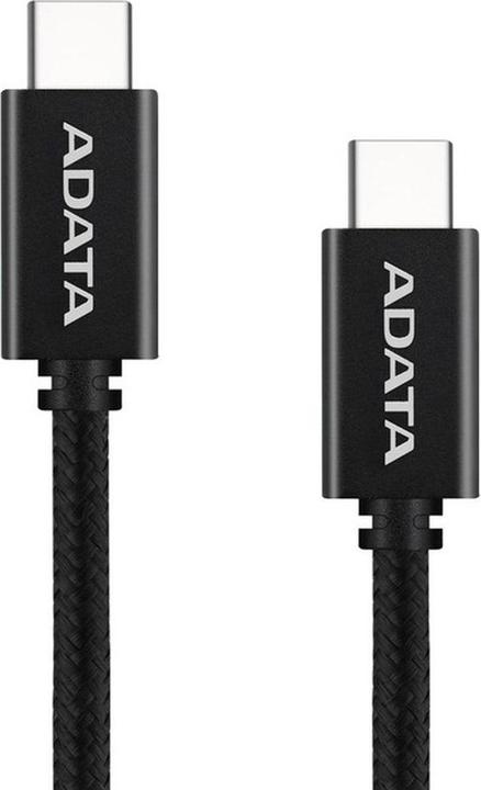 Adata USB 2.0 Kabel, USB-C Stecker > USB-C Stecker (schwarz, 1 Meter, PD 3.0, QC 3.0, Laden mit bis zu 100 (1 m, USB 2.0, 3 W)