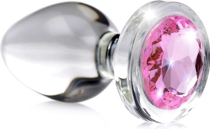 Produktbild XR Brands Pink Gem GlasAnalplug mit Schmuckstein GroÃ