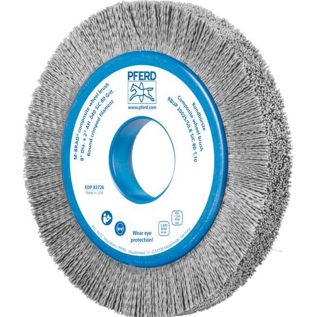 Pferd, Schleifmittel, Rundbürste mit Plastikkörper. ungezopft RBUP 20025/50.8 SiC 80 1.10 (80)