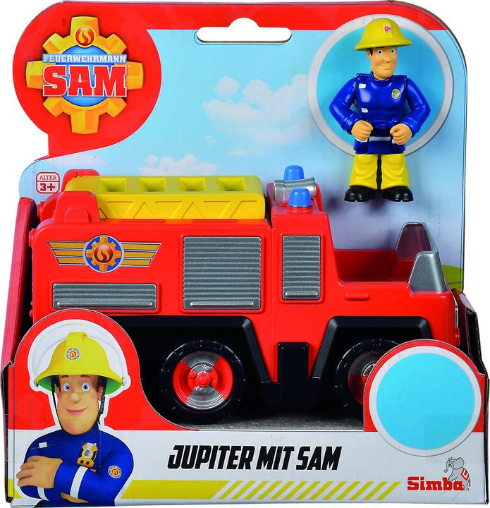 Actual product image Simba Fireman Sam Jupiter Mini Action Figure Fire Truck