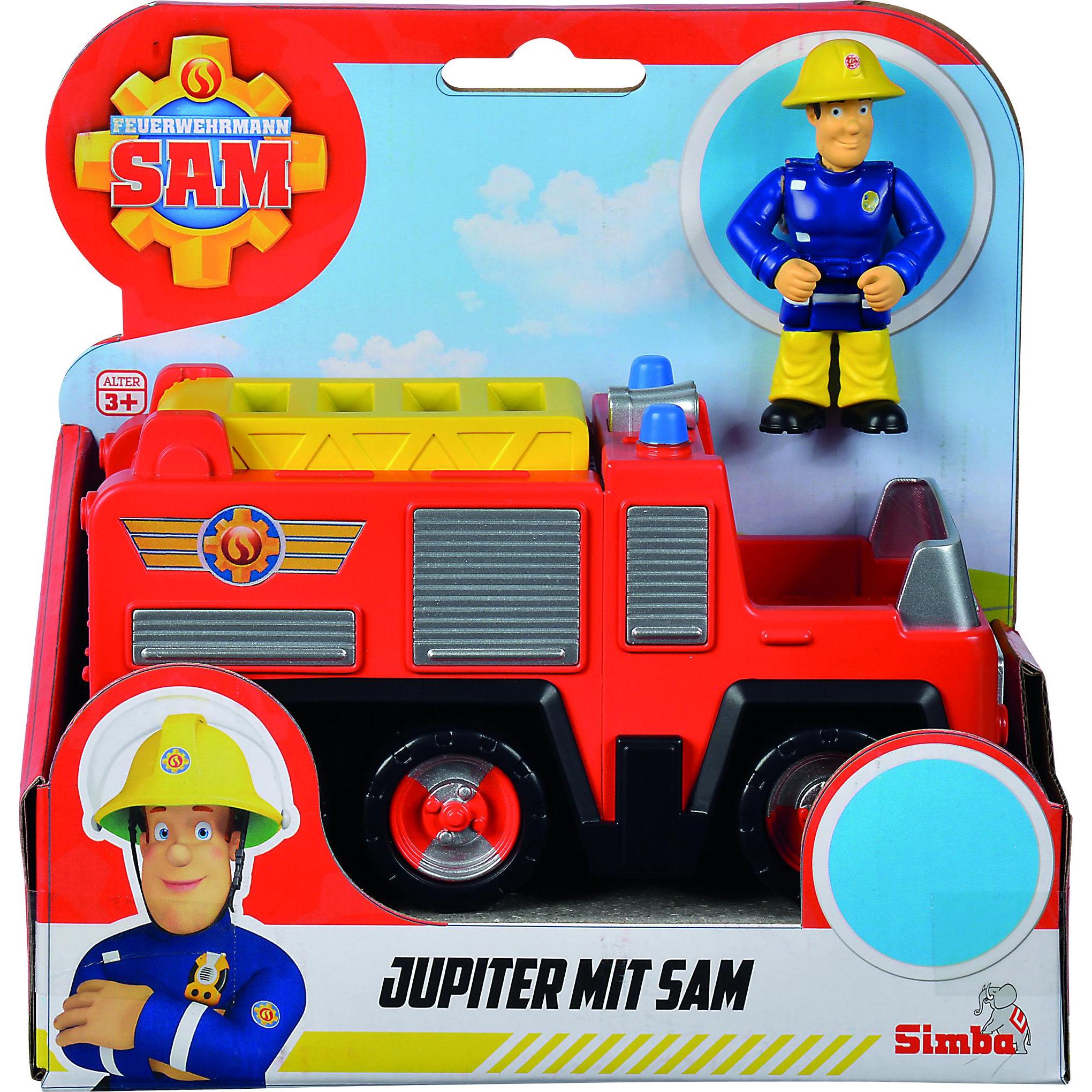 Simba Il pompiere Sam Jupiter mini figura d'azione del camion dei pompieri