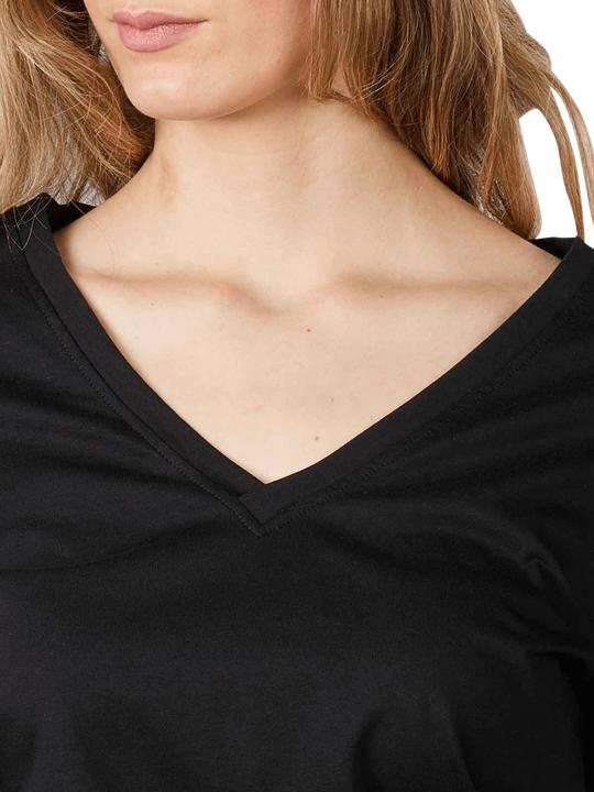 Actual product image Drykorn Jersey Jacina T-Shirt V-Neck Black (S)